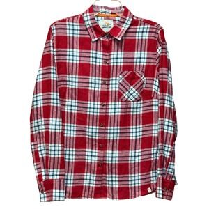 VTG Field & Stream RedWhite Plaid Women Cotton Flannel Casual Gorpcore Cabincore